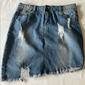 Guess by Marciano Blue Mini Pencil Skirt